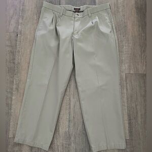 Cherokee Men's Khaki Pleated Front Straight Leg Pants - Size 42x 30